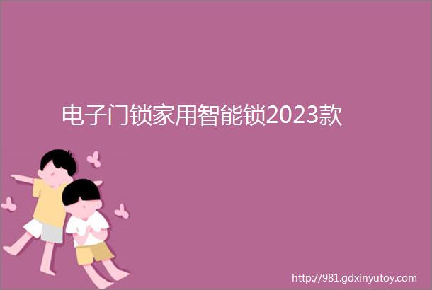 电子门锁家用智能锁2023款