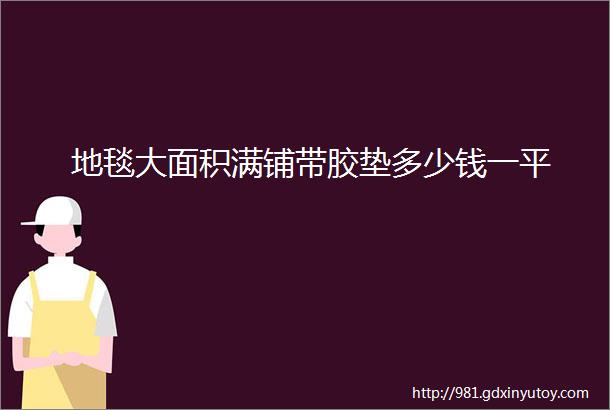 地毯大面积满铺带胶垫多少钱一平