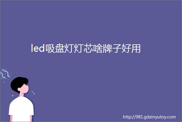 led吸盘灯灯芯啥牌子好用