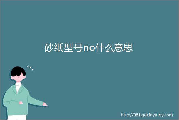 砂纸型号no什么意思